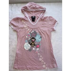 Bobby Jack T-Shirt Medium 10-12 Pink Hooded "Not Listening To You"